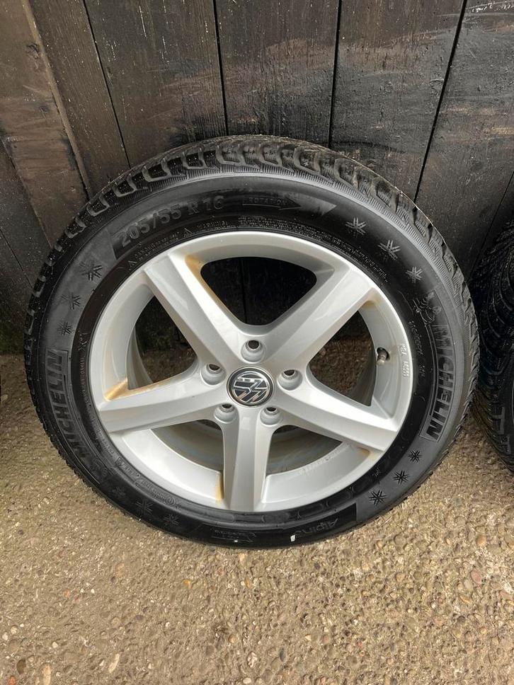 Originele Volkswagen golf 7 Touran velgen Aspen 5x112 16?, Niet ingevuld, Gebruikt, 16 inch, Banden en Velgen