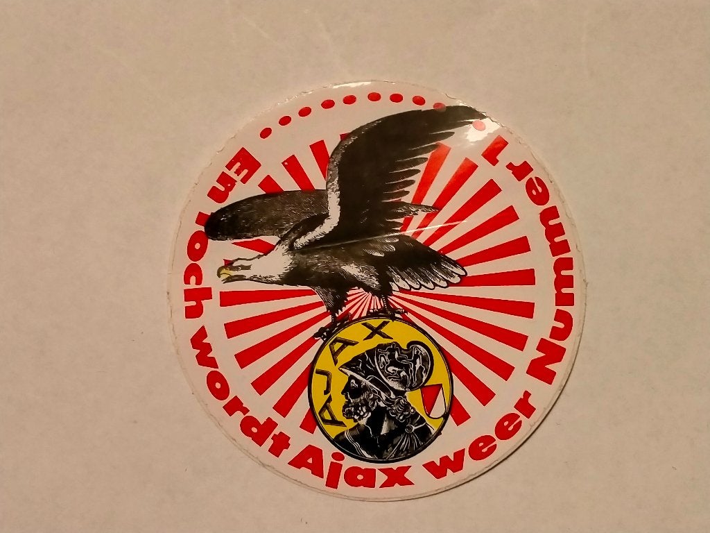 Ajax weer nummer 1 vintage voetbal club Amsterdam sticker, Ophalen of Verzenden, Zo goed als nieuw, Overige typen