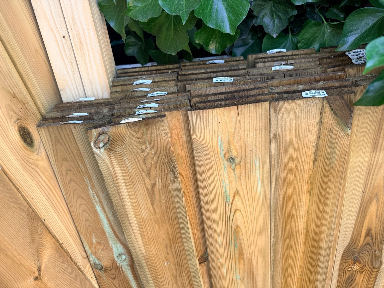 Houten schuttingdelen 49 stuks 180 x 1,6 x 14,2 cm, Ophalen, 1 tot 2 meter, Minder dan 3 meter, Nieuw