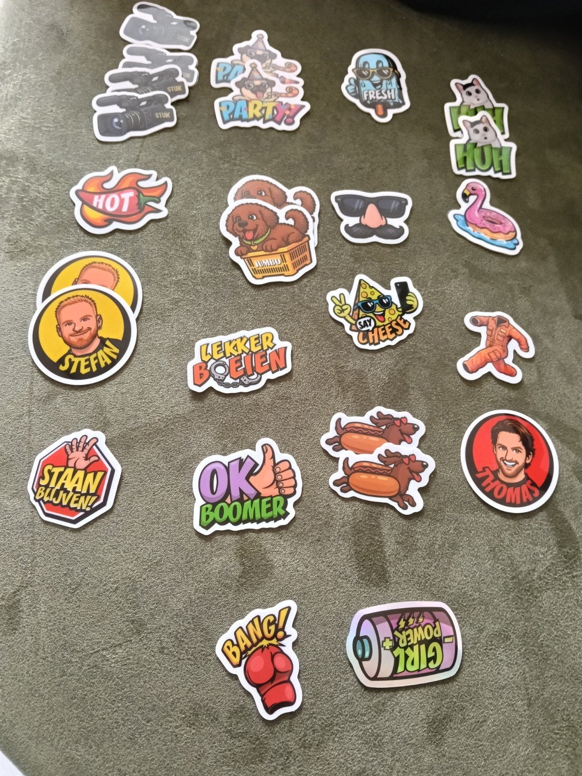 jumbo Stickers jacht met stuk tv, Ophalen, Winkel, Super of Benzinepomp, Zegels, Bonnen of Punten