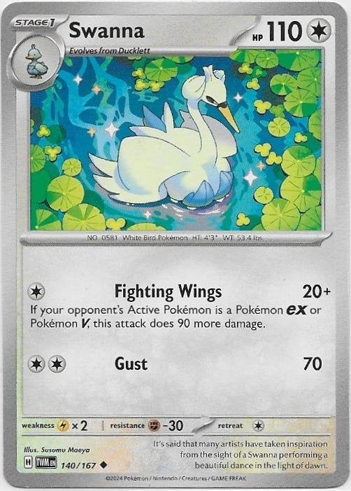 Twilight Masquerade,  Swanna [uncommon] 140/167, Verzenden, Nieuw, Losse kaart