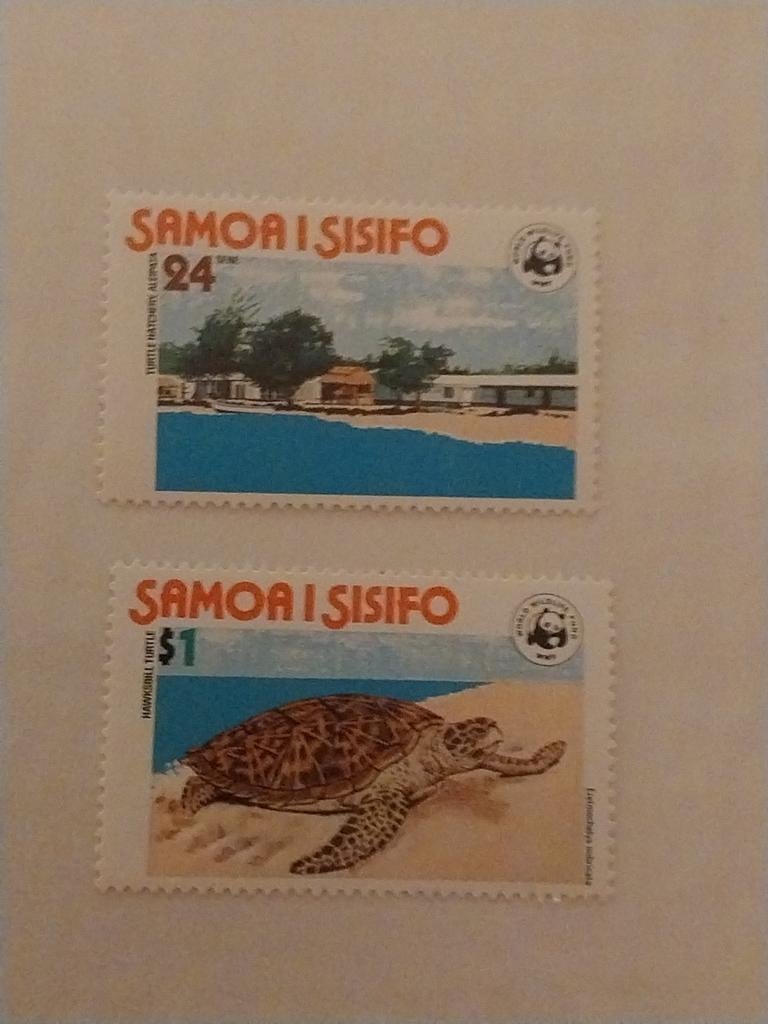 Wwf Samoa 370-371 schildpad 1978 postfris mi 19 eu, Ophalen of Verzenden, Dier of Natuur