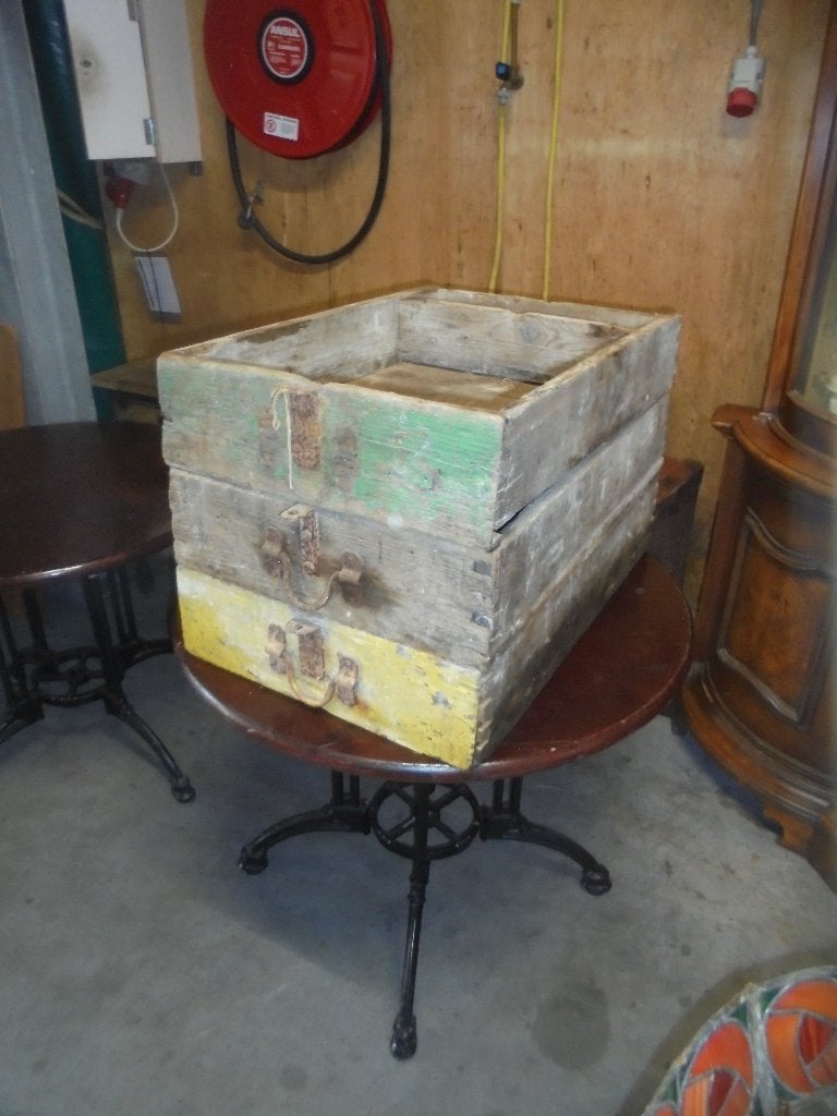 3 Antieke Werkbank Laden/Bakken van Hout pracht Patina, Huis en Inrichting, Ophalen, Gebruikt, 100 tot 150 cm, Eikenhout
