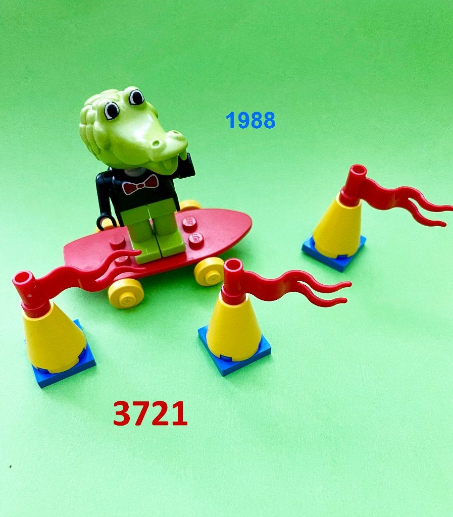 Lego Fabuland 3721 Clive Krokodil met skateboard, Overige thema's, Lego, Compleet, Ophalen of Verzenden