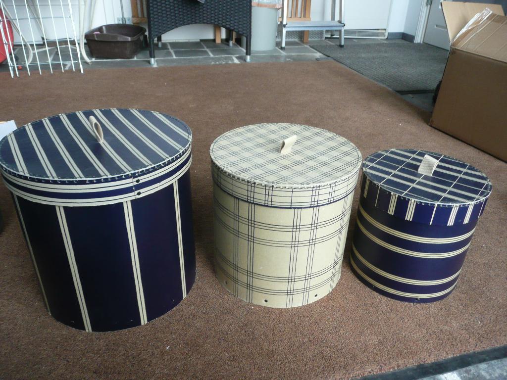 3 vintage hoedendozen, Ophalen of Verzenden