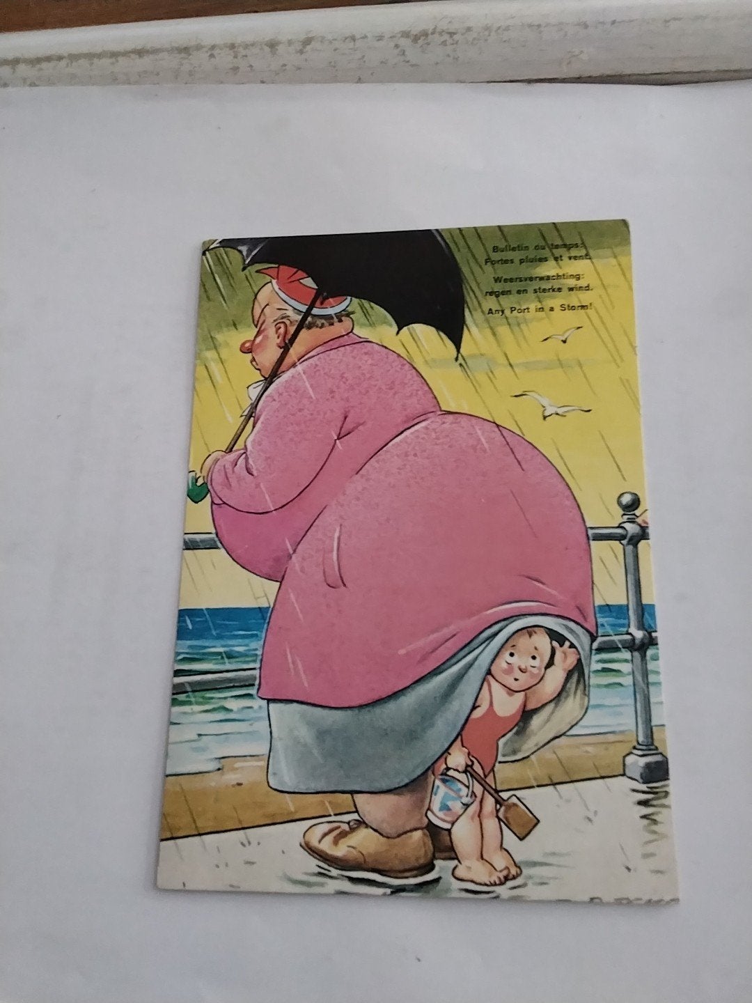 Vintage Humoristische Ansichtkaart - 'Any Port in a Storm', Ophalen of Verzenden, 1980 tot heden, Gelopen