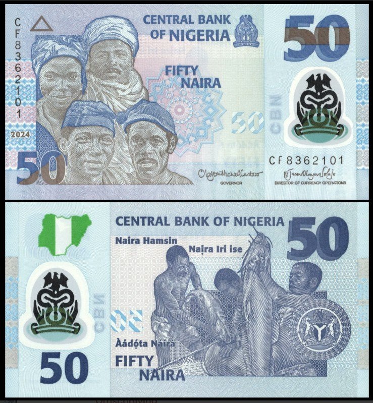 Nigeria 2023/2024, de 5 nieuwste bankbiljetten (UNC), Verzenden, Nigeria, Setje