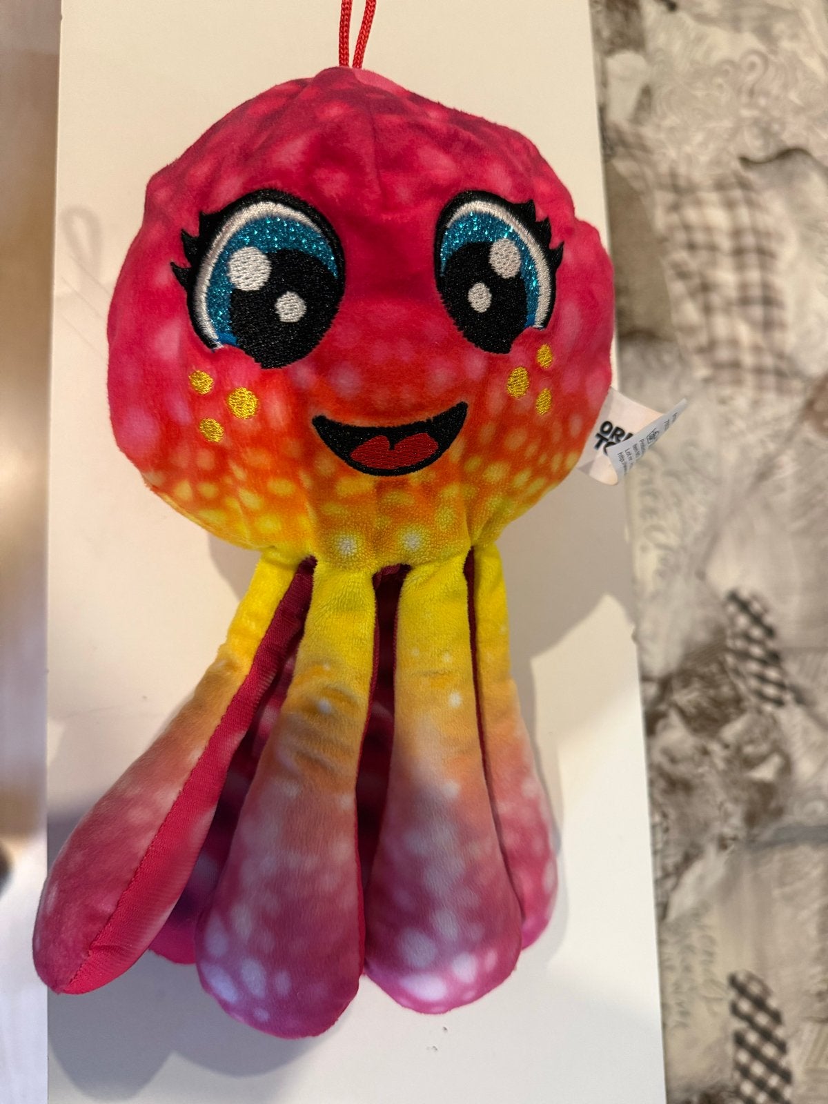 Leuke kleurrijke octopus knuffel, Overige typen, Ophalen of Verzenden, Zo goed als nieuw, Middelgroot (20 tot 80 cm)