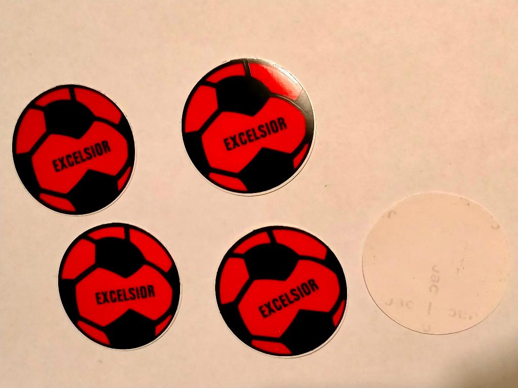 Excelsior voetbal voetbalclub club vintage logo sticker, Verzenden, Zo goed als nieuw, Overige typen