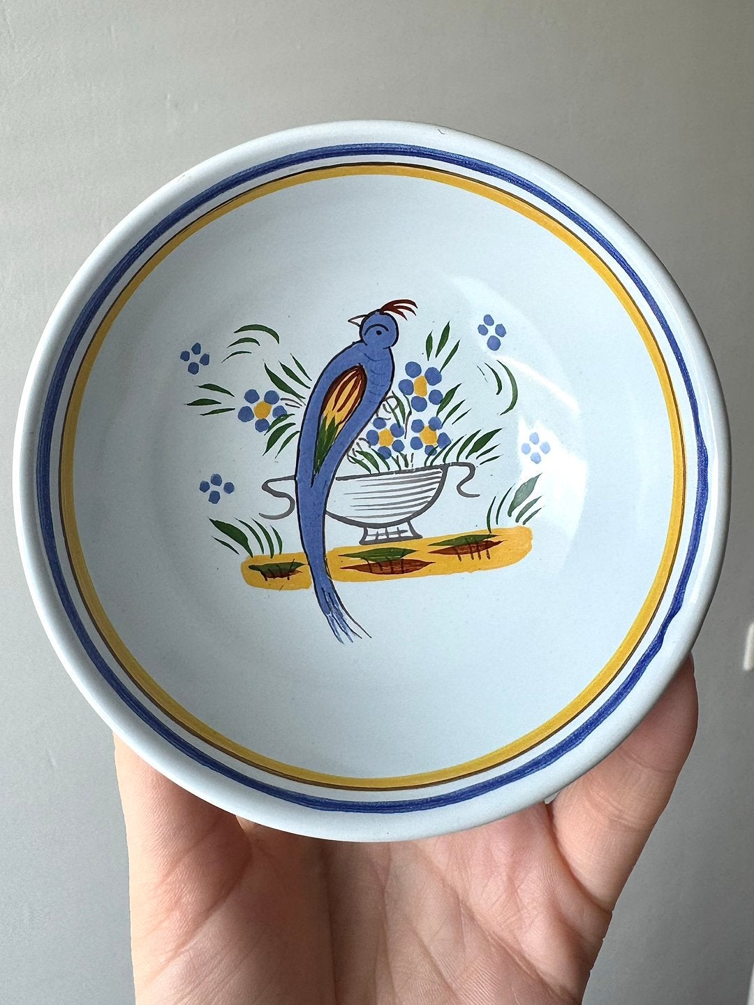 Henriot Quimper Jardin d’Été Schaaltje frankrijk vintage, Ophalen of Verzenden