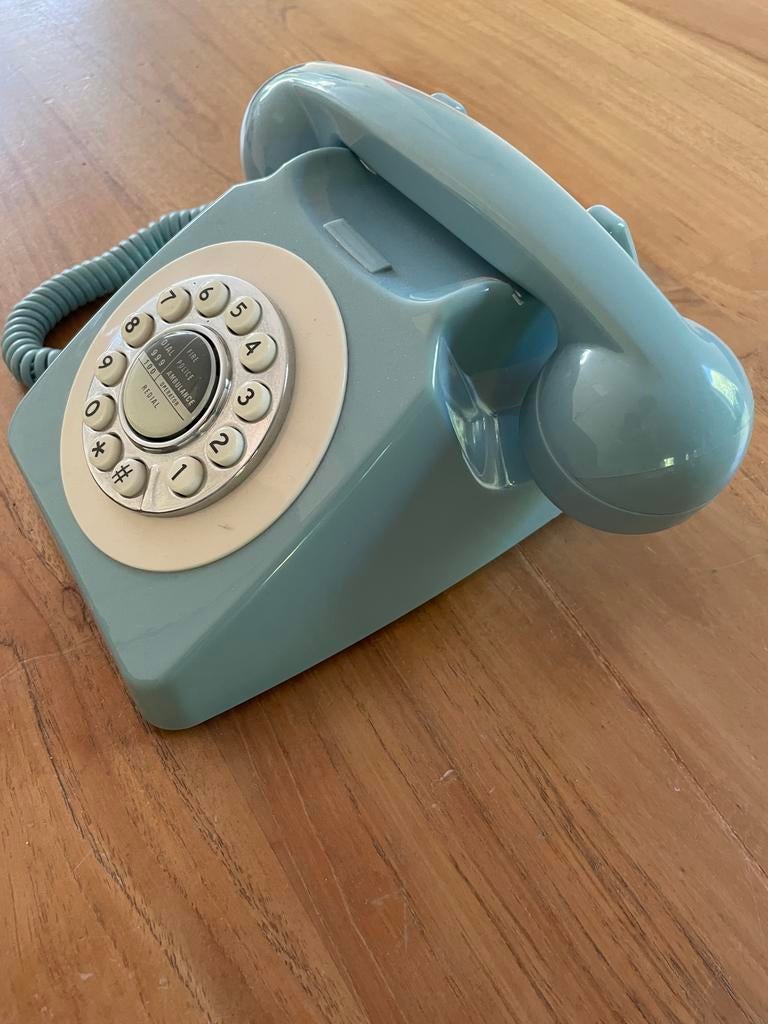 Retro (moderne) Telefoon - Lichtblauw, Ophalen of Verzenden, Zo goed als nieuw, 1 handset