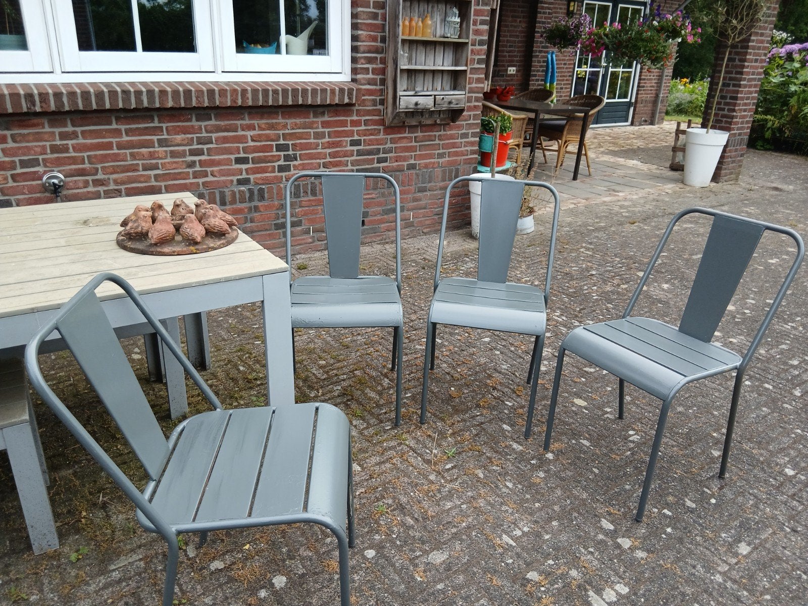 6 x Oviala Dieppe Bistro Stoel (metaal), Ophalen, Bistro, Vier, Metaal