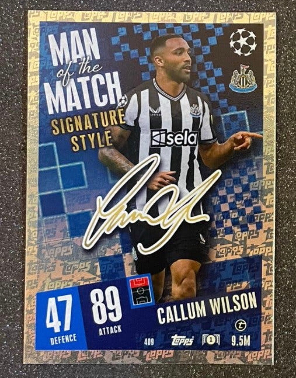 Topps MA 23/24   MotM SIGNATURE STYLE  WILSON  NEWCASTLE UN., Verzenden, Zo goed als nieuw, Plaatje