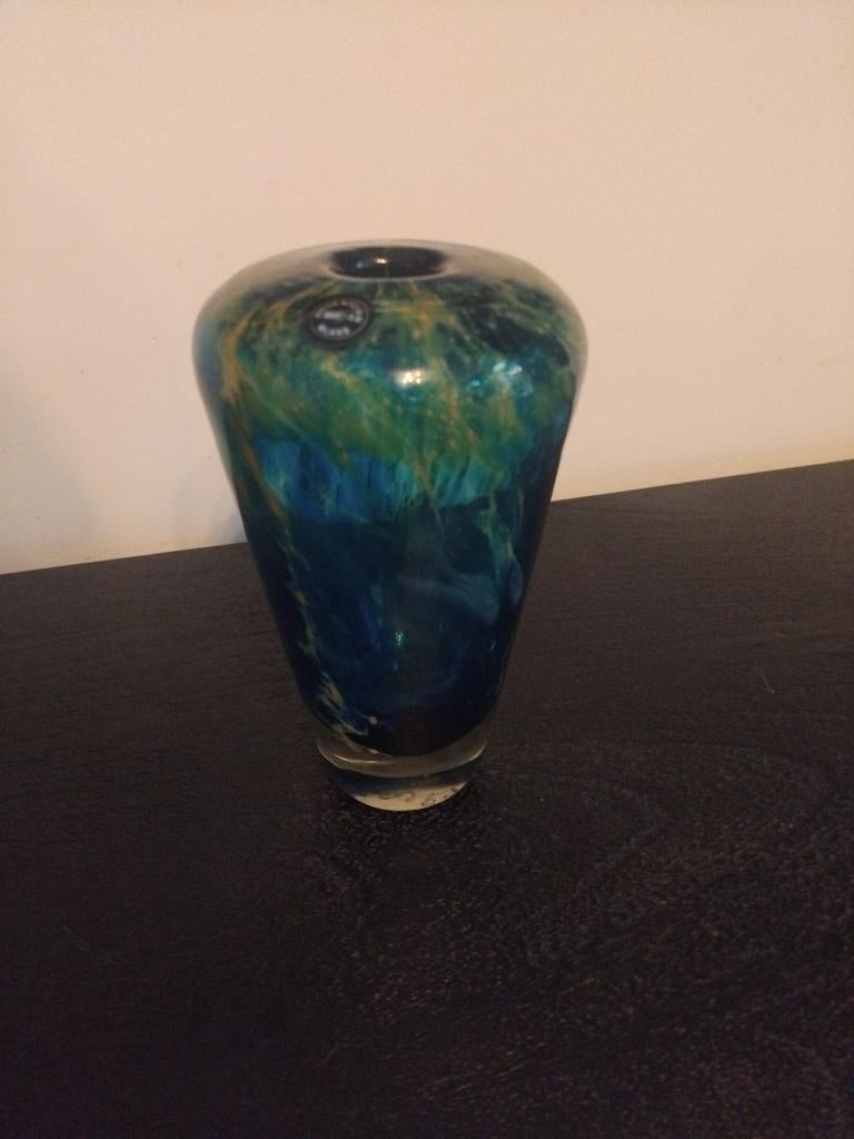 Vaas phoenician glass vaasje 15 cm hoog 9 cm doorsnee, Ophalen of Verzenden