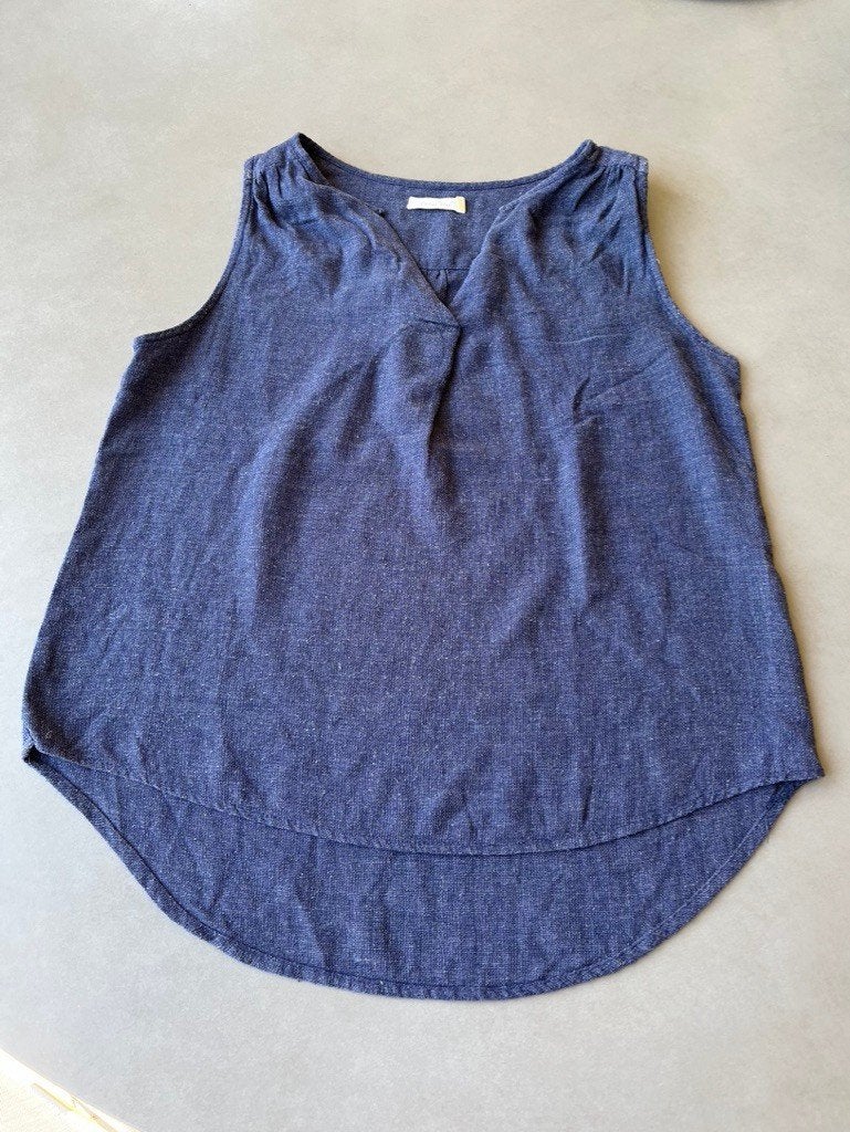 Blauwe Cerise Blue top, maat L = M, Maat 38/40 (M), Cerise Blue, Zo goed als nieuw, Zonder mouw