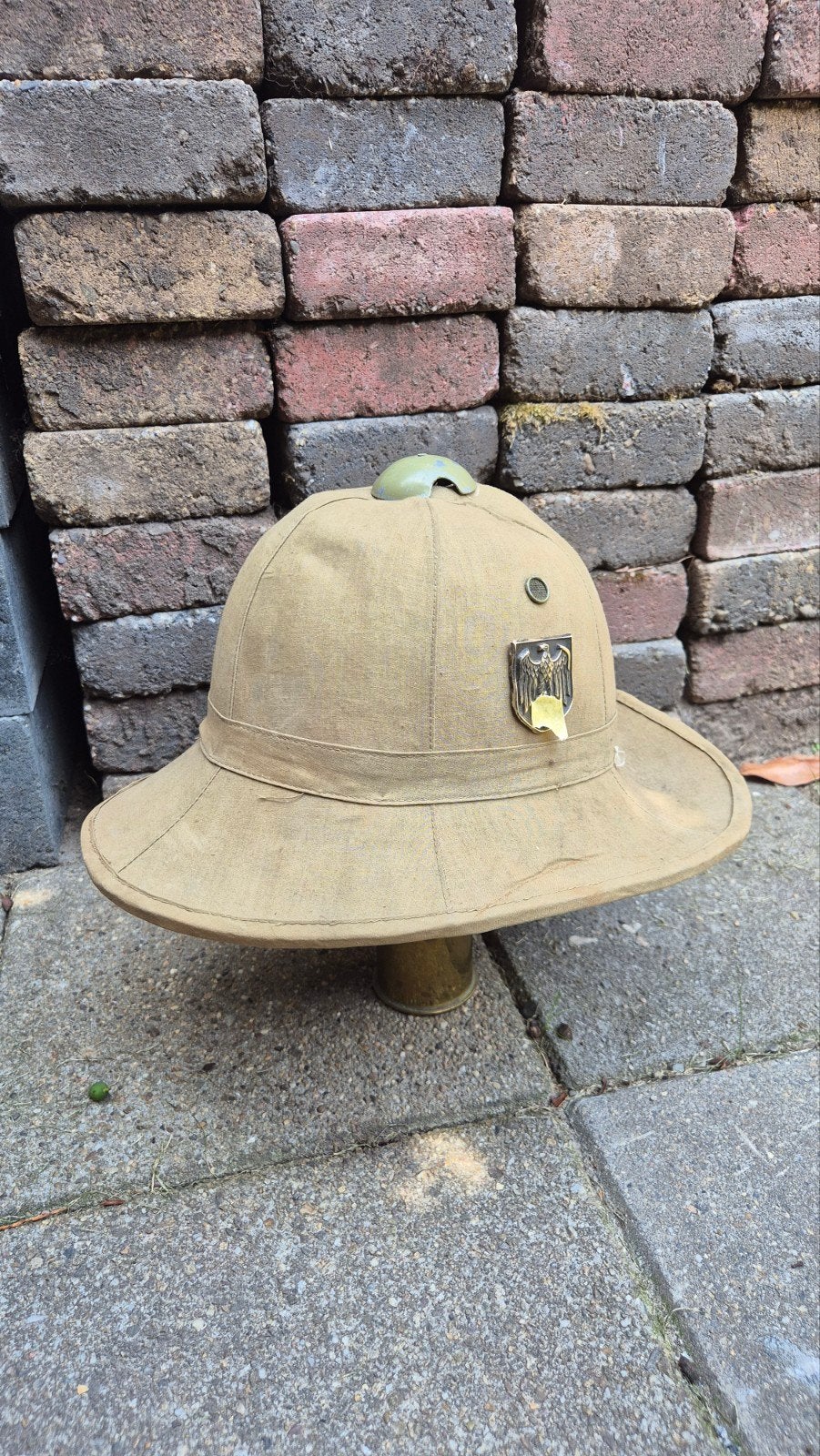 Originele afrikakorps tropenhelm, Ophalen of Verzenden, Duitsland