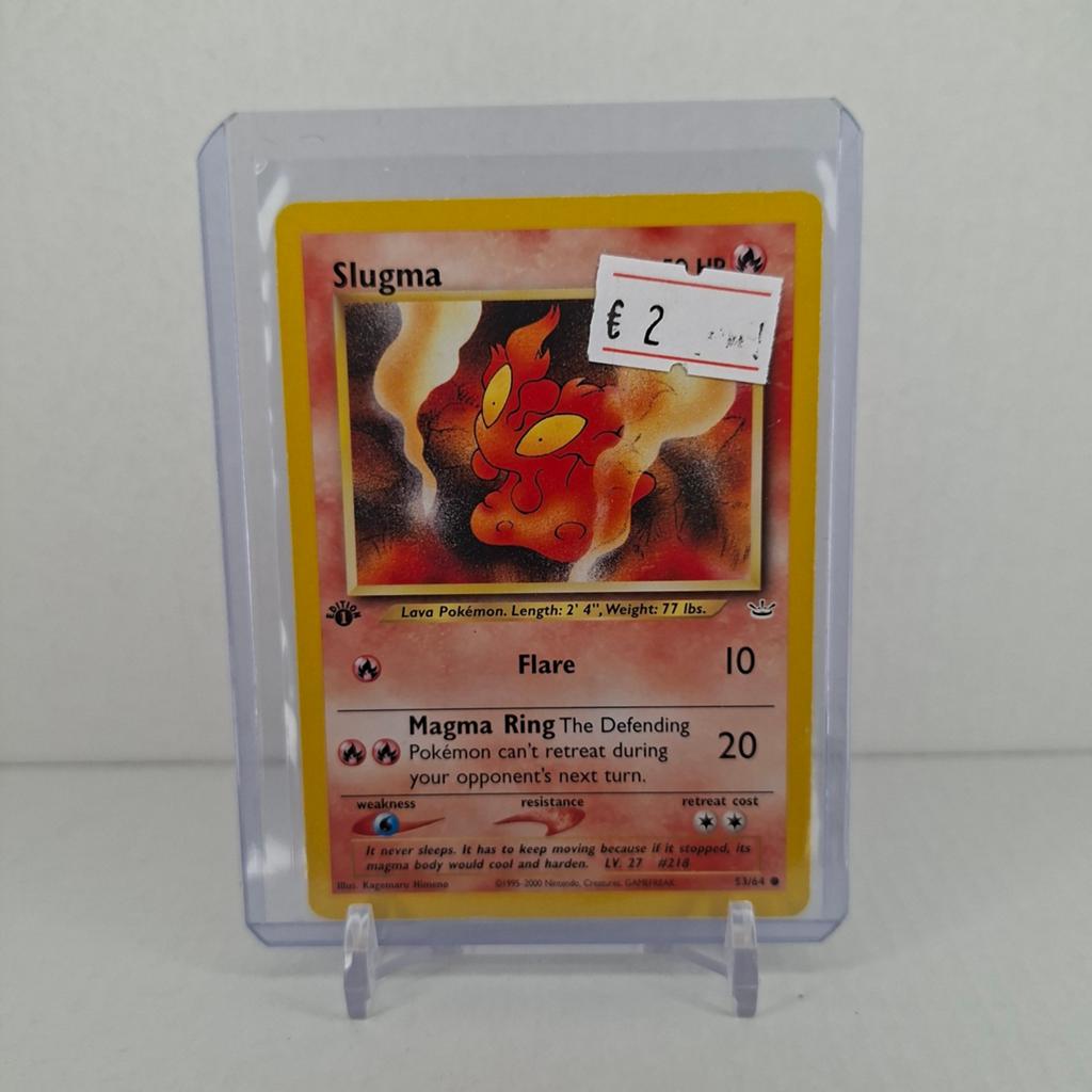 Pokémon Kaart: Slugma (Lava Pokémon), Ophalen, Gebruikt, Losse kaart