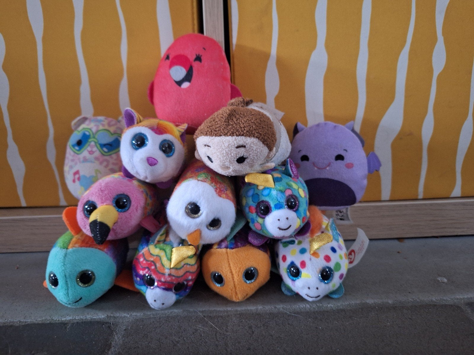 Diverse knuffels - Ty Beanie Boos, Squishmallows, Tsum Tsum, Gebruikt, Eenhoorn, Overige karakters, Ophalen of Verzenden