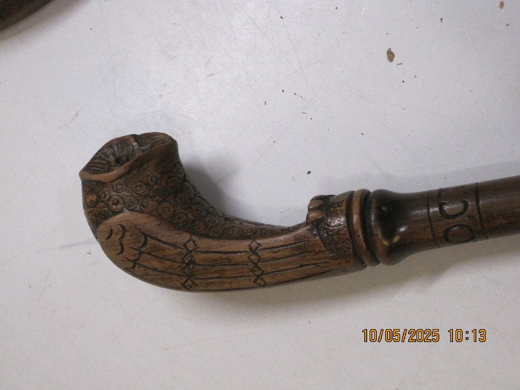 minerva praeses stok jaren 20 uil 90 cm anoctu (342), Antiek en Kunst, Kunst | Beelden en Houtsnijwerken, Houtsnijwerk, Hout, Vogel