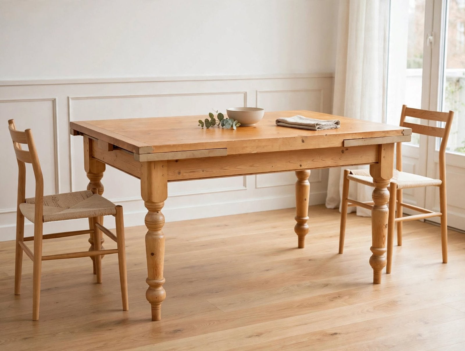 Uitschuifbare eettafel 140(220)x88cm, Ophalen, Gebruikt, 200 cm of meer, 50 tot 100 cm