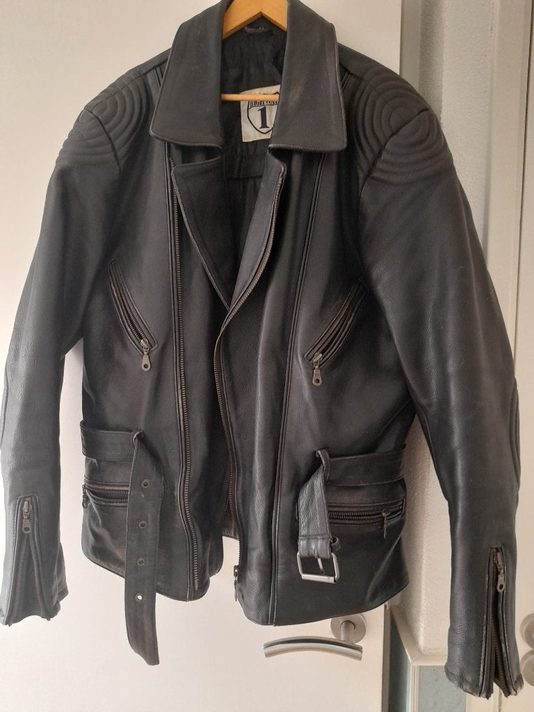 leren motorjack highway1 maat 50 valt als m/l, Motoren, Kleding | Motorkleding, Ophalen, Tweedehands, Jas | leer