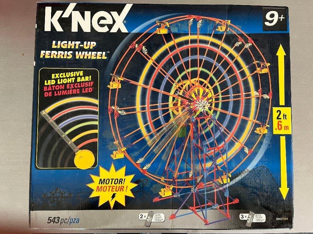 K'NEX Light-Up Ferris Wheel met LED-lichtbalk, Ophalen of Verzenden, Gebruikt, Overige typen