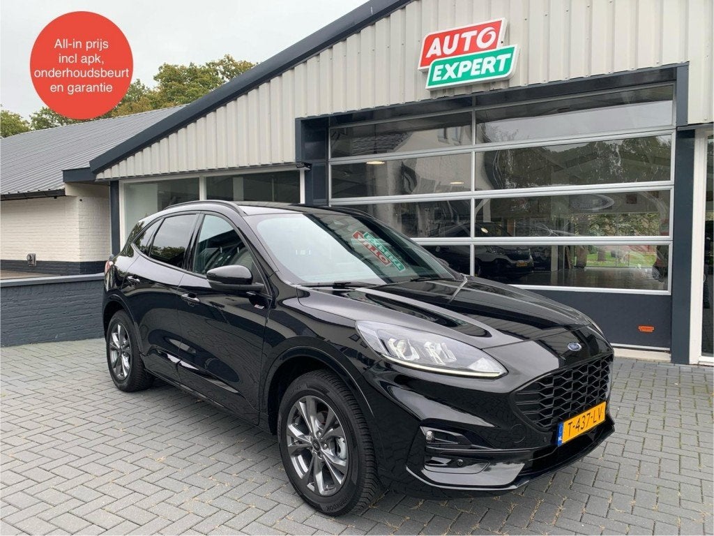 Ford KUGA 2.5 PHEV, ST-LINE, Plug-in Hybride, Airco, Trekhaa, Auto's, Gebruikt, 4 cilinders, Met garantie (alle), Zwart