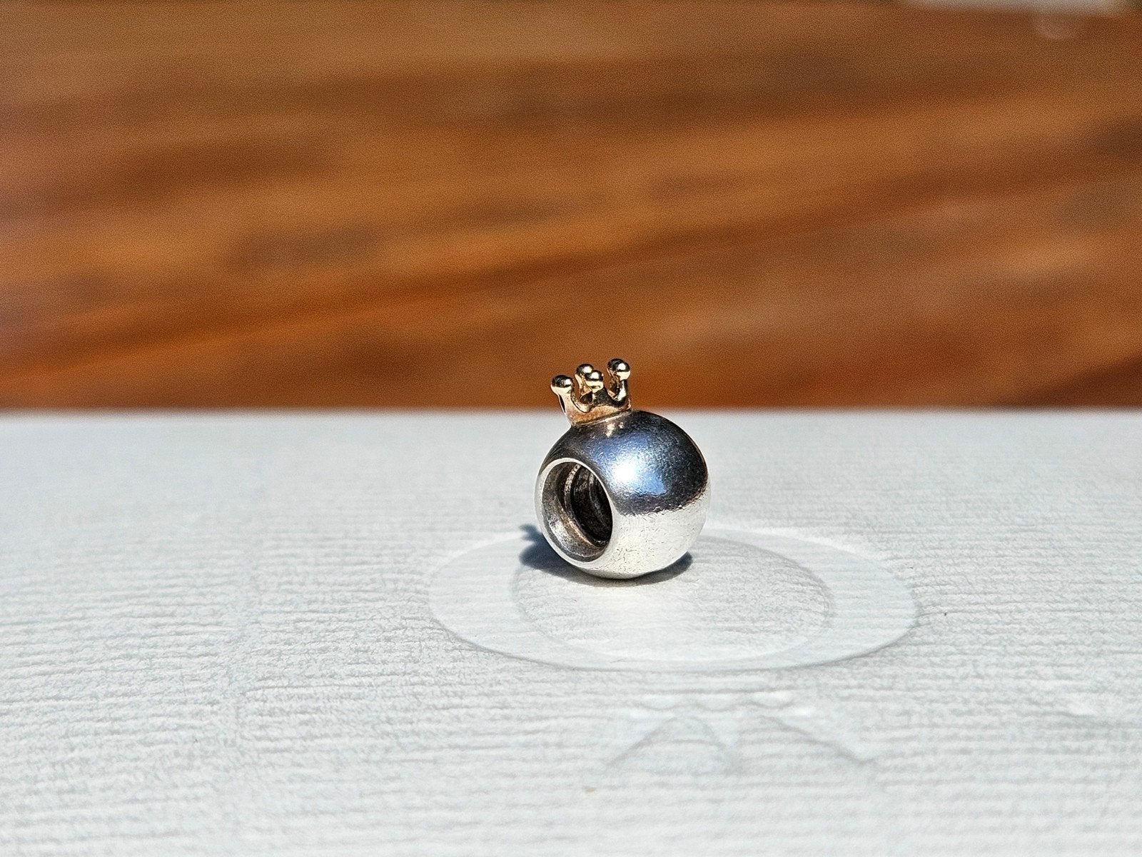 Pandora bedel kroon 14k detail, Sieraden, Tassen en Uiterlijk, Bedels, Pandora, Ophalen of Verzenden, Zo goed als nieuw, 1 bedel