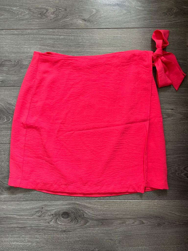 My Jewellery Neon Roze Overlap Rok Maat L, Kleding | Dames, Rokken, Maat 42/44 (L), Ophalen of Verzenden, Zo goed als nieuw, Roze