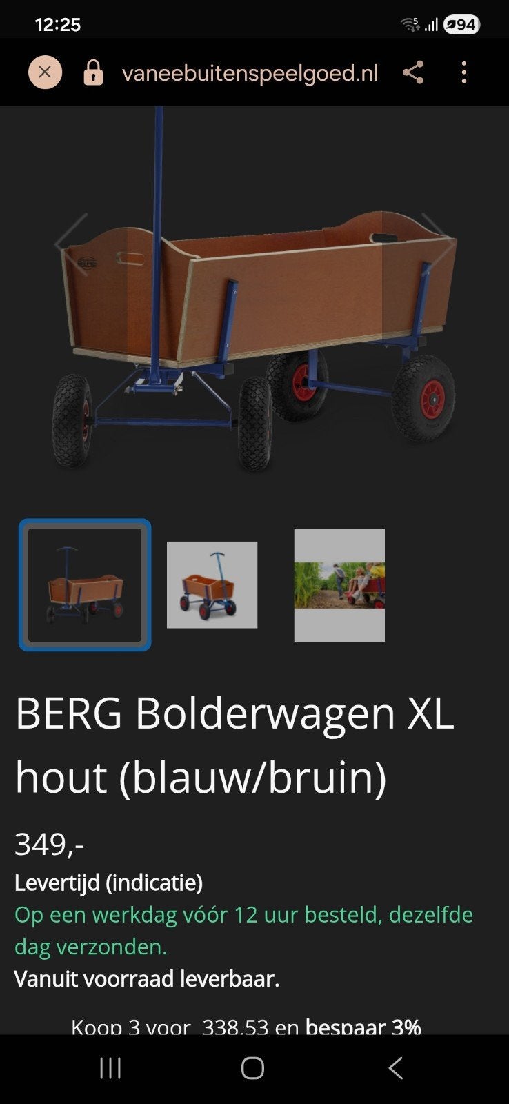 Grote bolderwagen - demonteerbaar, Ophalen, Gebruikt