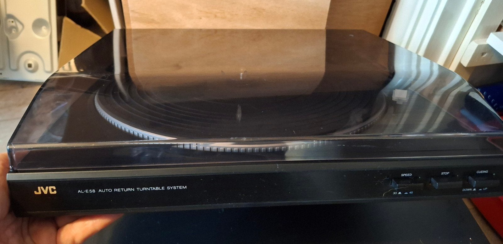 Vintage JVC AL-E58BK Automatische Platenspeler, Overige merken, Gebruikt, Automatisch, Ophalen of Verzenden