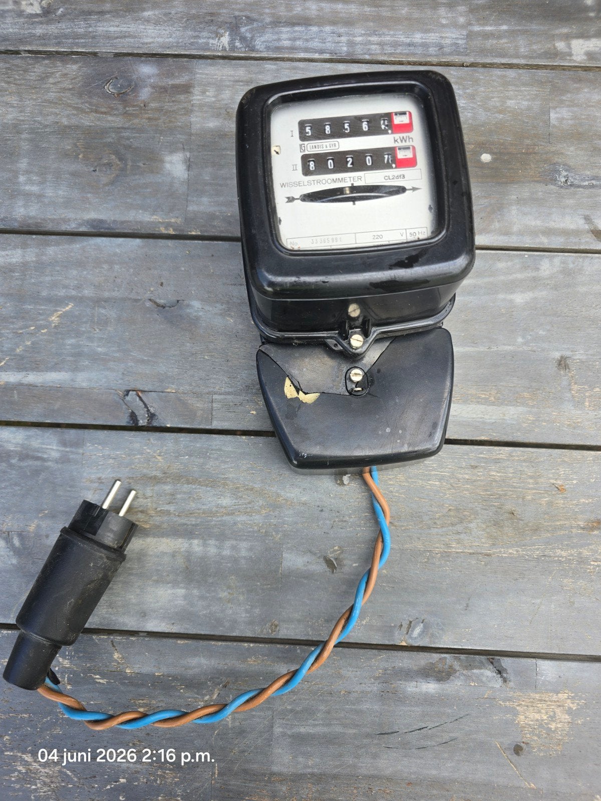 Analoge wisselstroom meter, Ophalen of Verzenden, Gebruikt