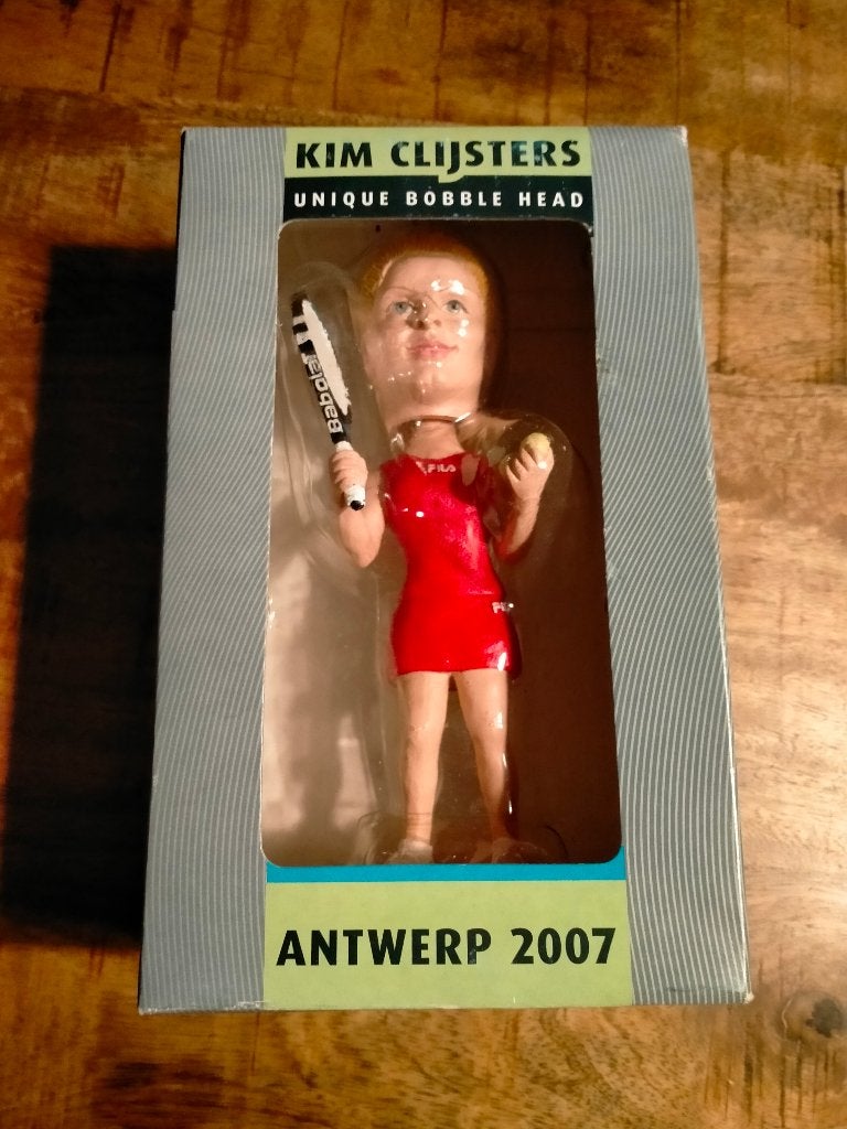 Kim Clijsters Bobble Head Antwerp 2007 tennis speler figuur, Verzamelen, Ophalen of Verzenden, Zo goed als nieuw, Overige sporten