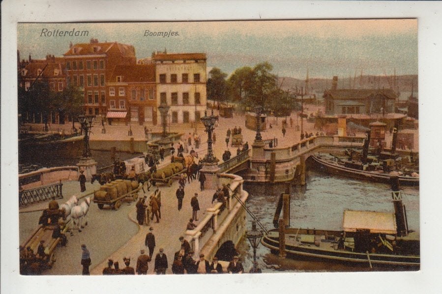 Rotterdam, Boompjes, Ophalen of Verzenden, Voor 1920, Gelopen, Zuid-Holland