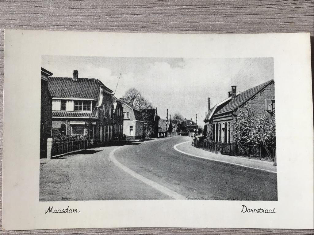 Maasdam Dorpstraat ca 1960-65, Verzenden, 1940 tot 1960, Ongelopen, Zuid-Holland