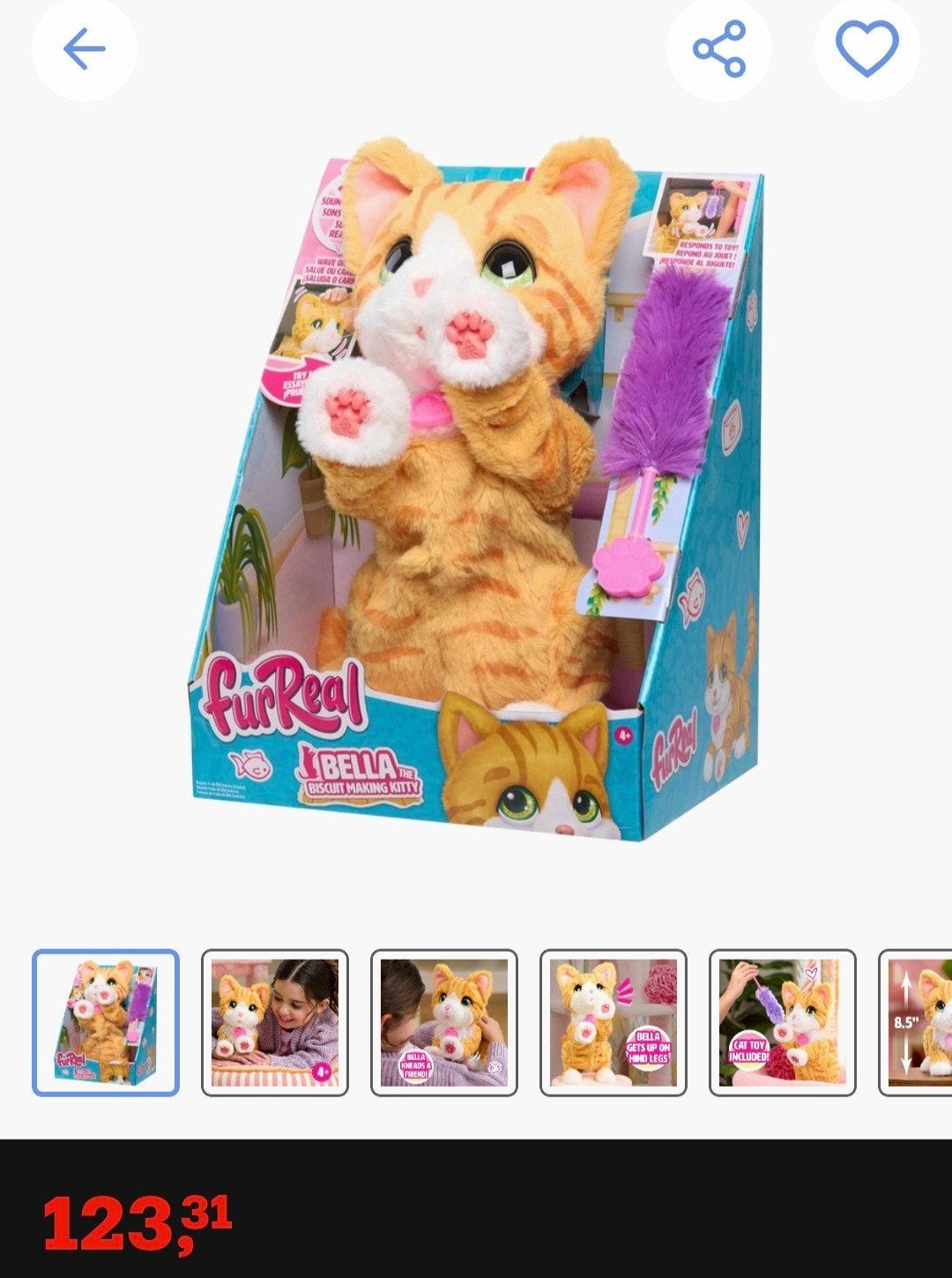FurReal Friends Kat Bella - Interactief en Bewegend, Overige merken, Ophalen of Verzenden, Zo goed als nieuw, Kat