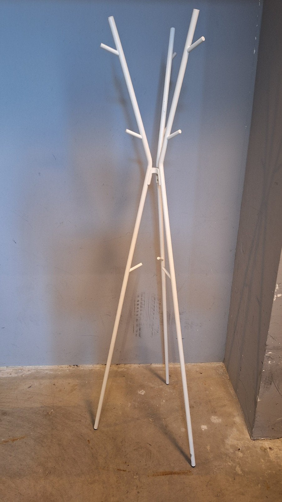 Witte Vrijstaande Kapstok met Boomstructuur | 175cm, Huis en Inrichting, Ophalen, Gebruikt, Metaal, Staande kapstok