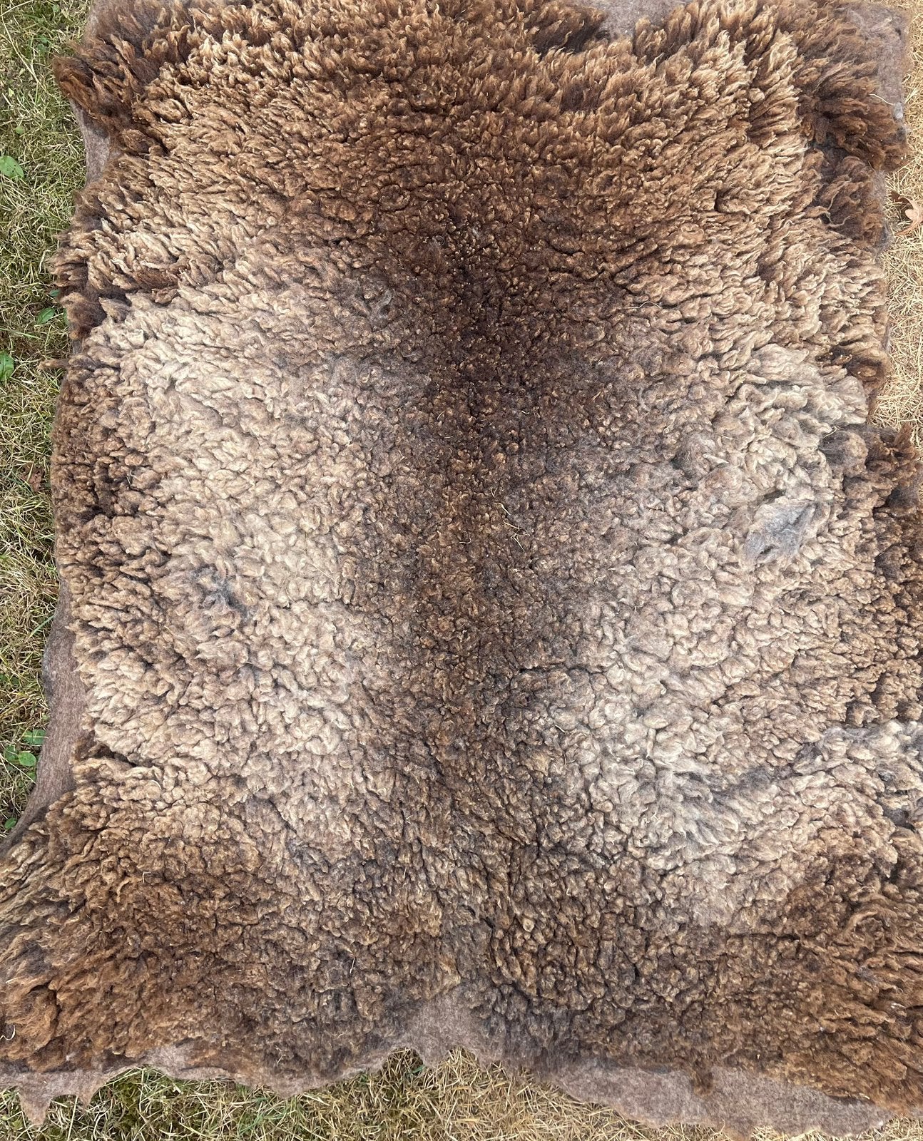 Handgemaakt viltkleed van Texelse wol - Wol van Texel, Ophalen of Verzenden, Zo goed als nieuw, Grijs, Rechthoekig