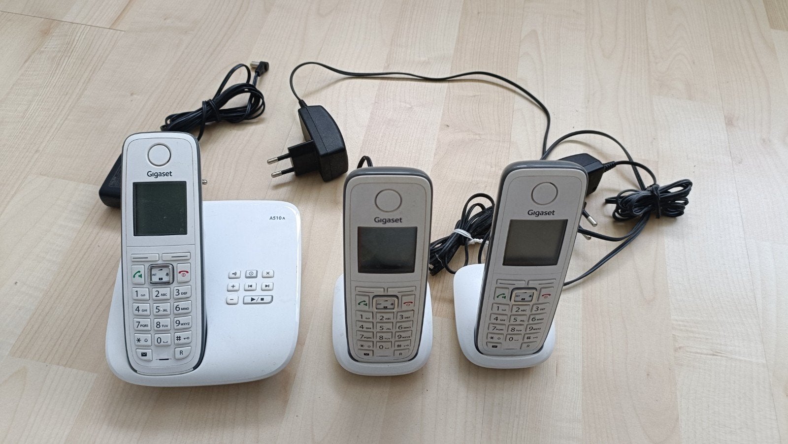 Gigaset A510A draadloze DECT telefoonset (3 handsets), Ophalen of Verzenden, Gebruikt, 3 handsets