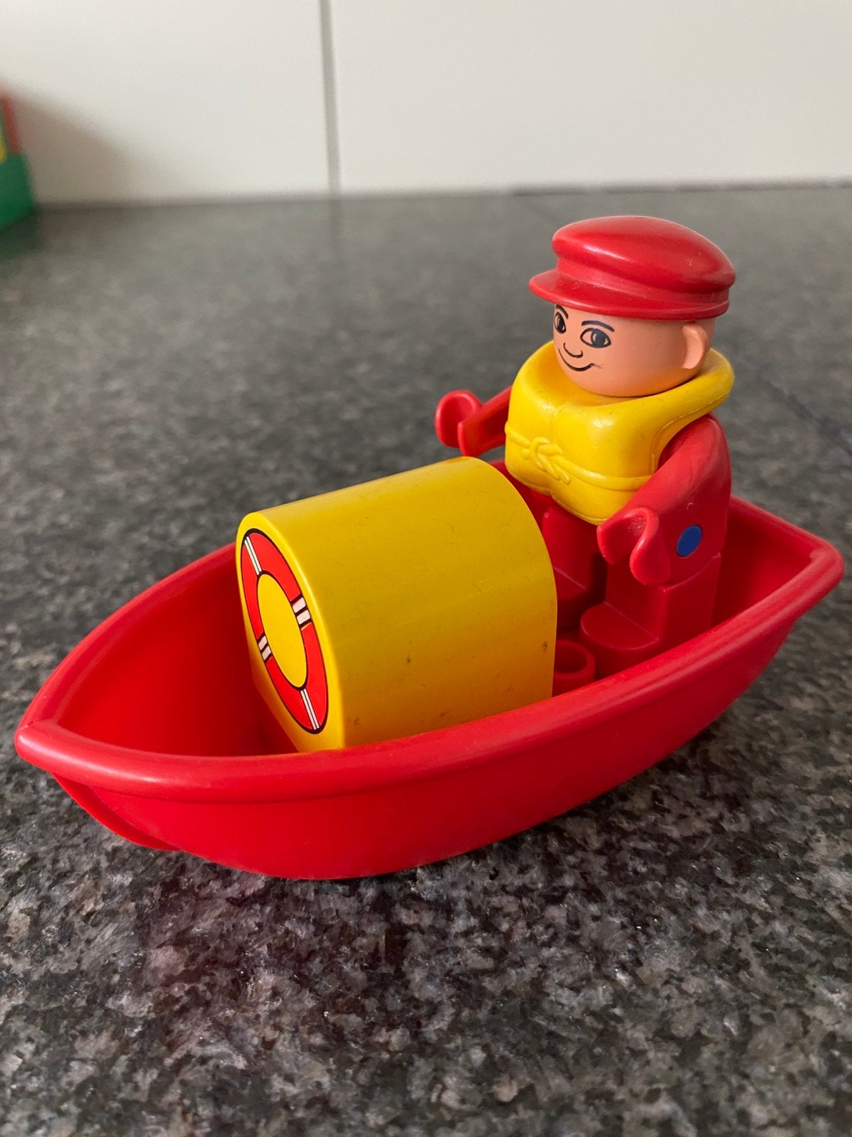 Duplo reddingsboot met figuur, Ophalen of Verzenden, Zo goed als nieuw, Complete set, Duplo