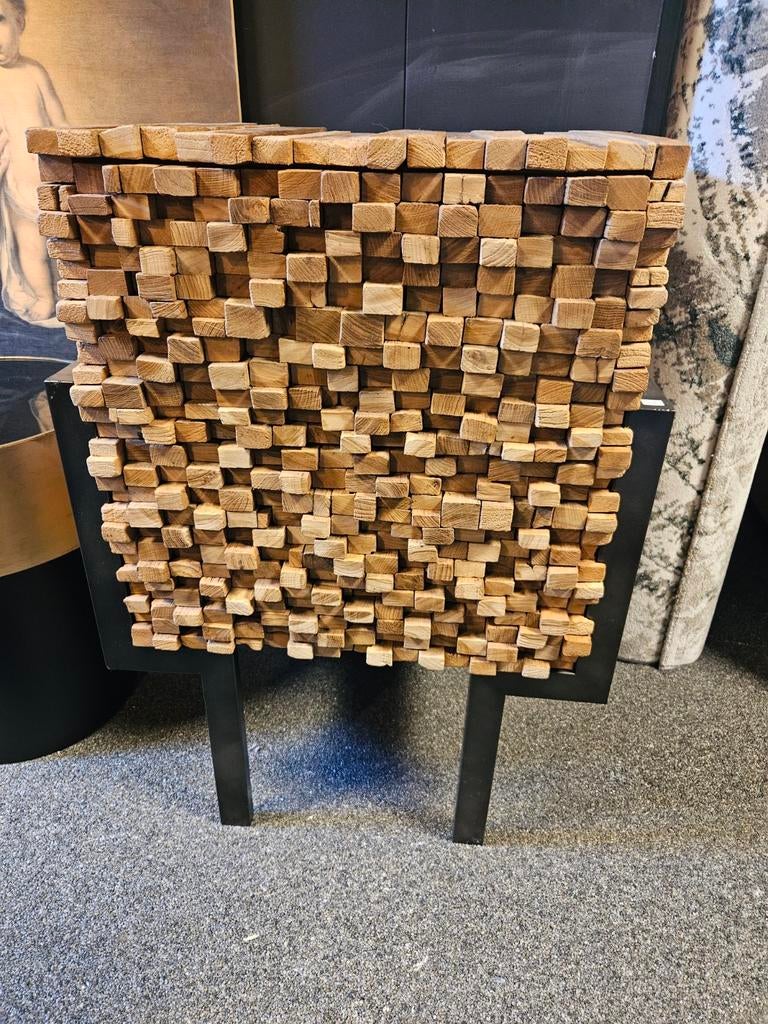 Ladenkast oud teak oud hout latjes, Ophalen of Verzenden, 25 tot 50 cm, 50 tot 100 cm, Minder dan 100 cm
