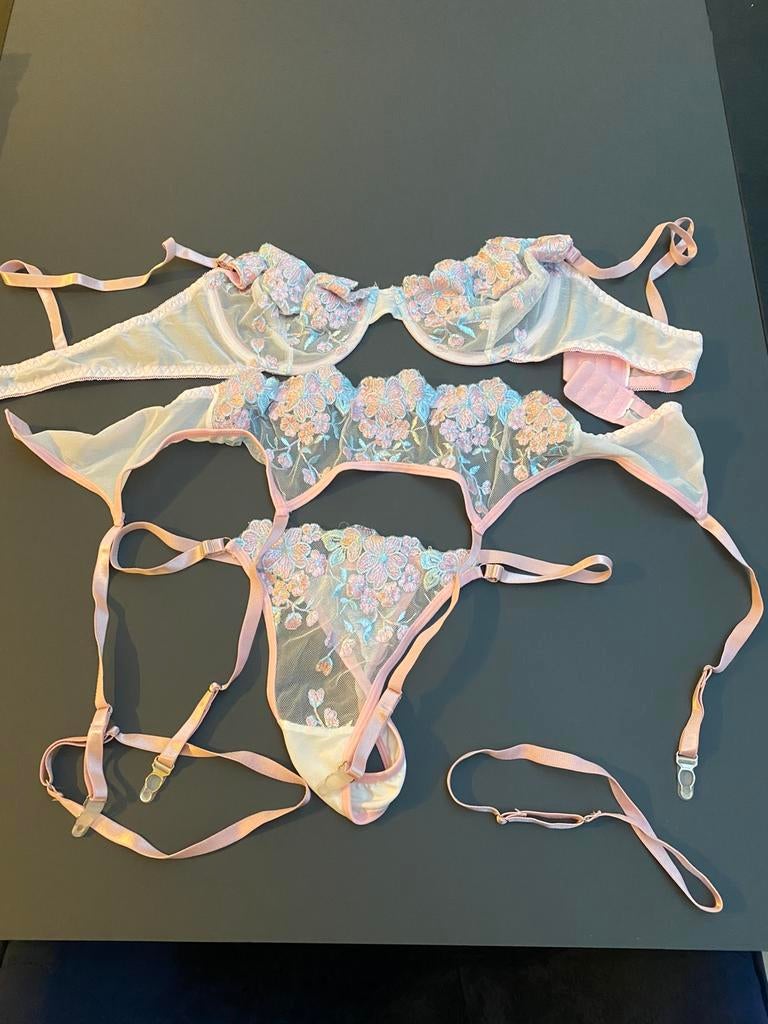 Lingerie nieuw, Verzenden, Zwart, Setje