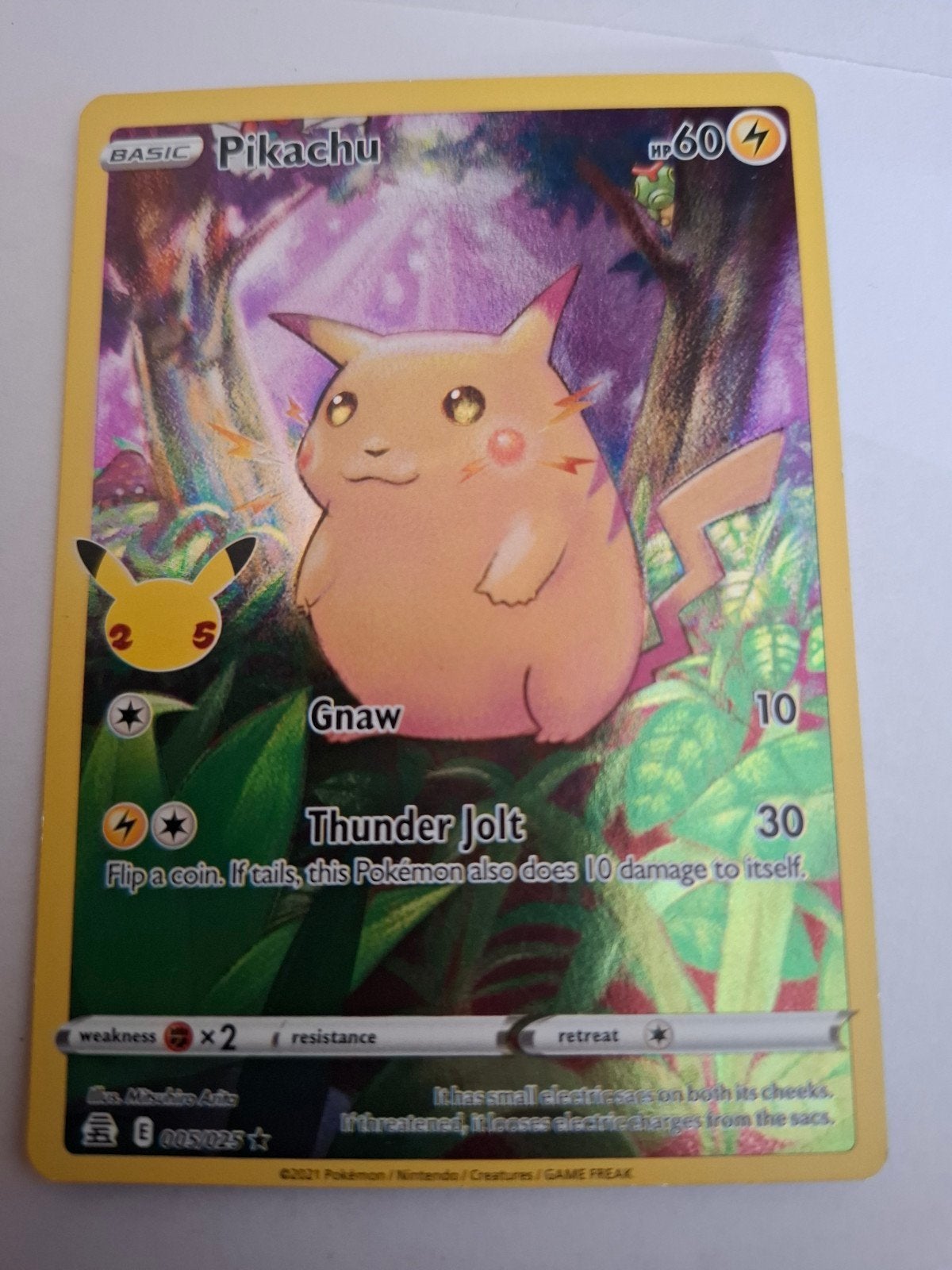 Pikachu Celebrations 25th Anniversary Pokémon Kaart, Ophalen of Verzenden, Zo goed als nieuw, Losse kaart, Foil