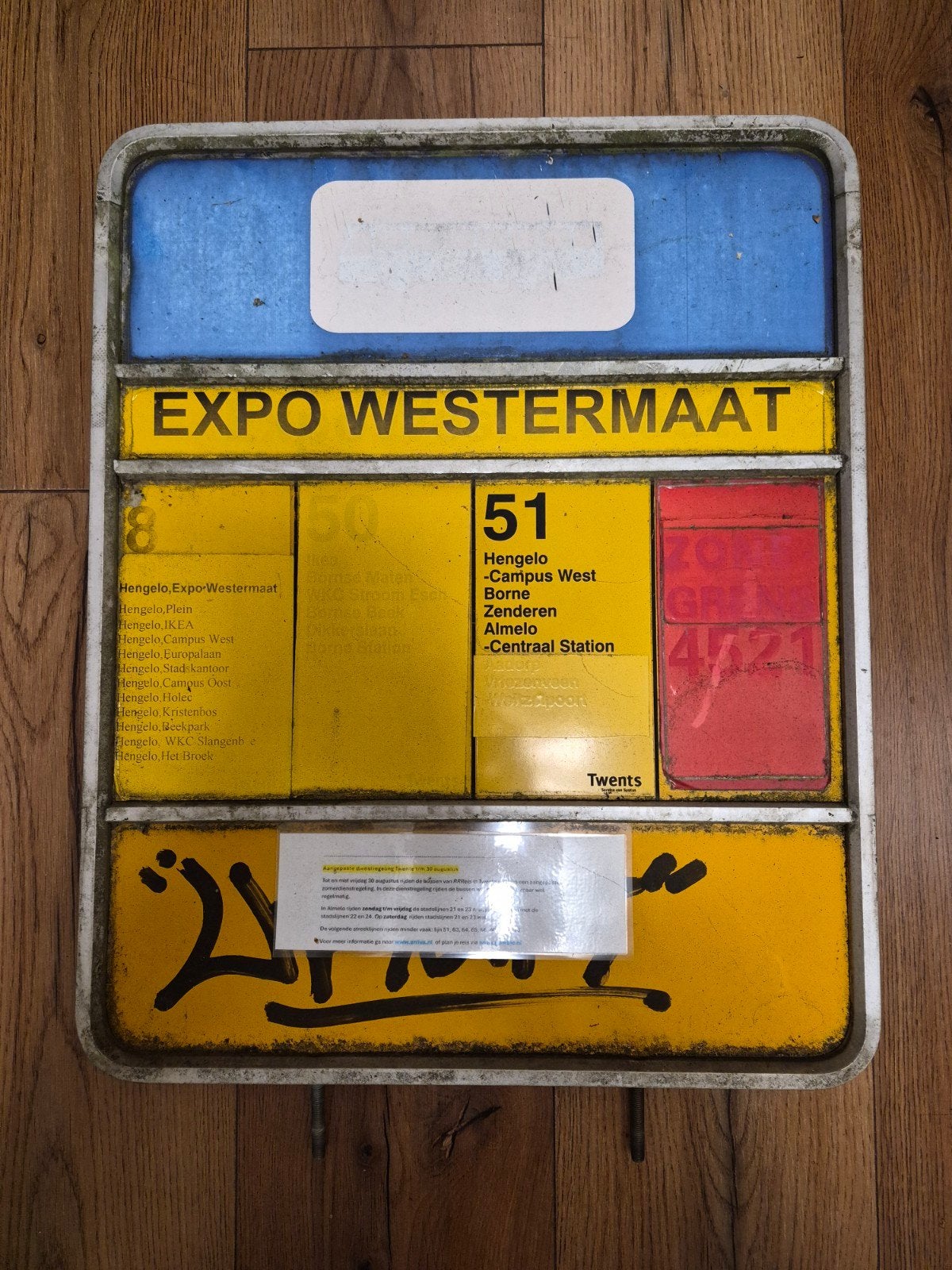 Vintage Bushalte Syntus Twents Expo Westermaat Hengelo, Ophalen of Verzenden, Gebruikt, Bus of Metro, Overige typen