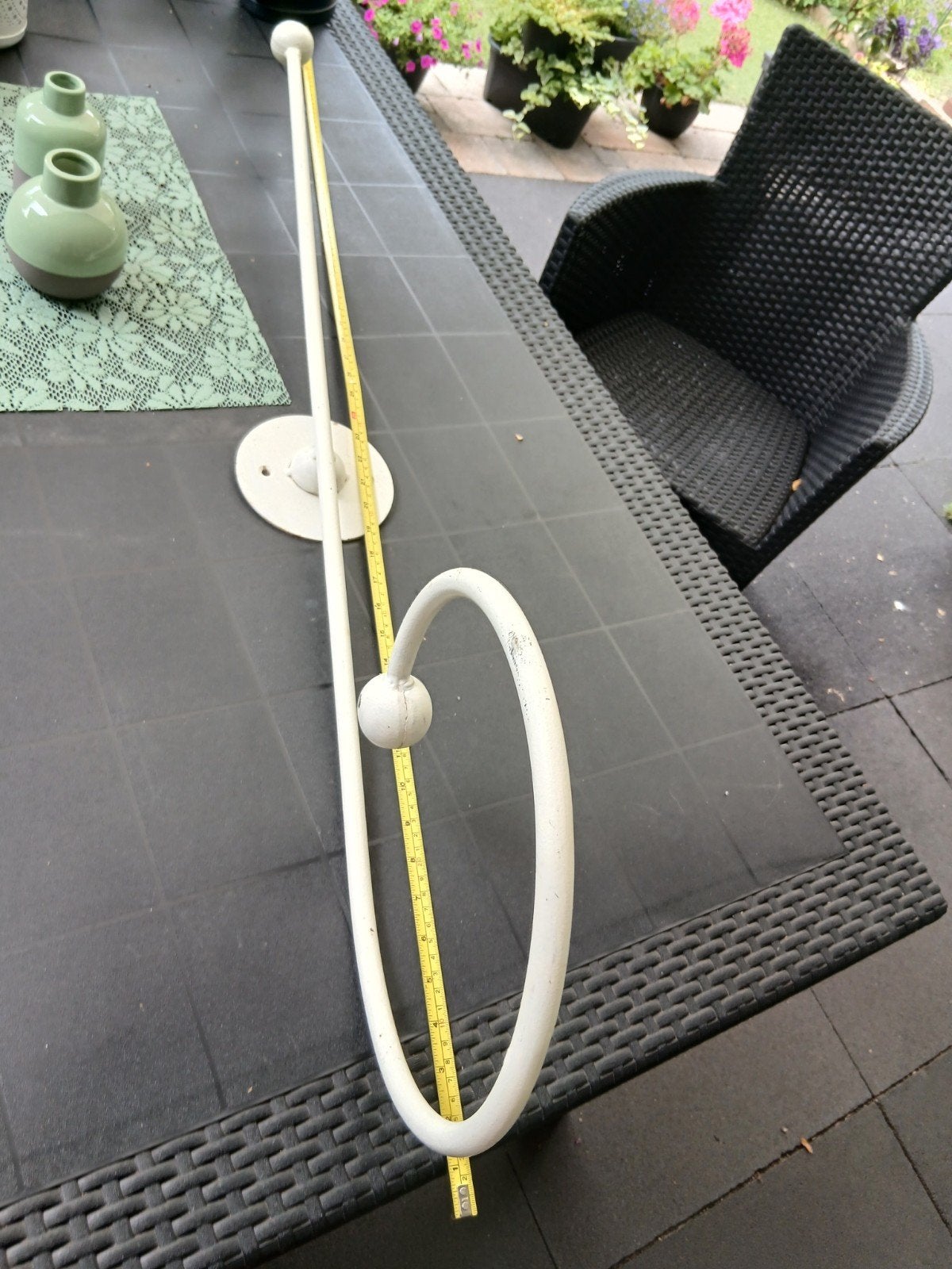 Vintage zware ijzeren ophanghaak, Ophalen