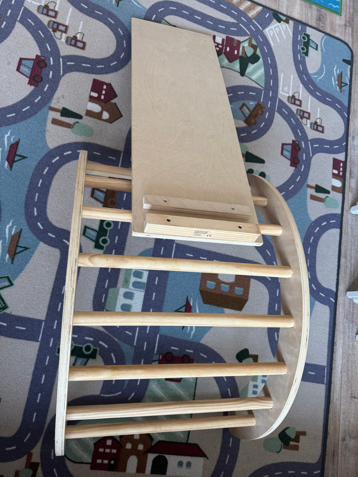 Houten Klimrek met Glijbaan - Montessori Speelgoed, Ophalen, Zo goed als nieuw, Glijbaan