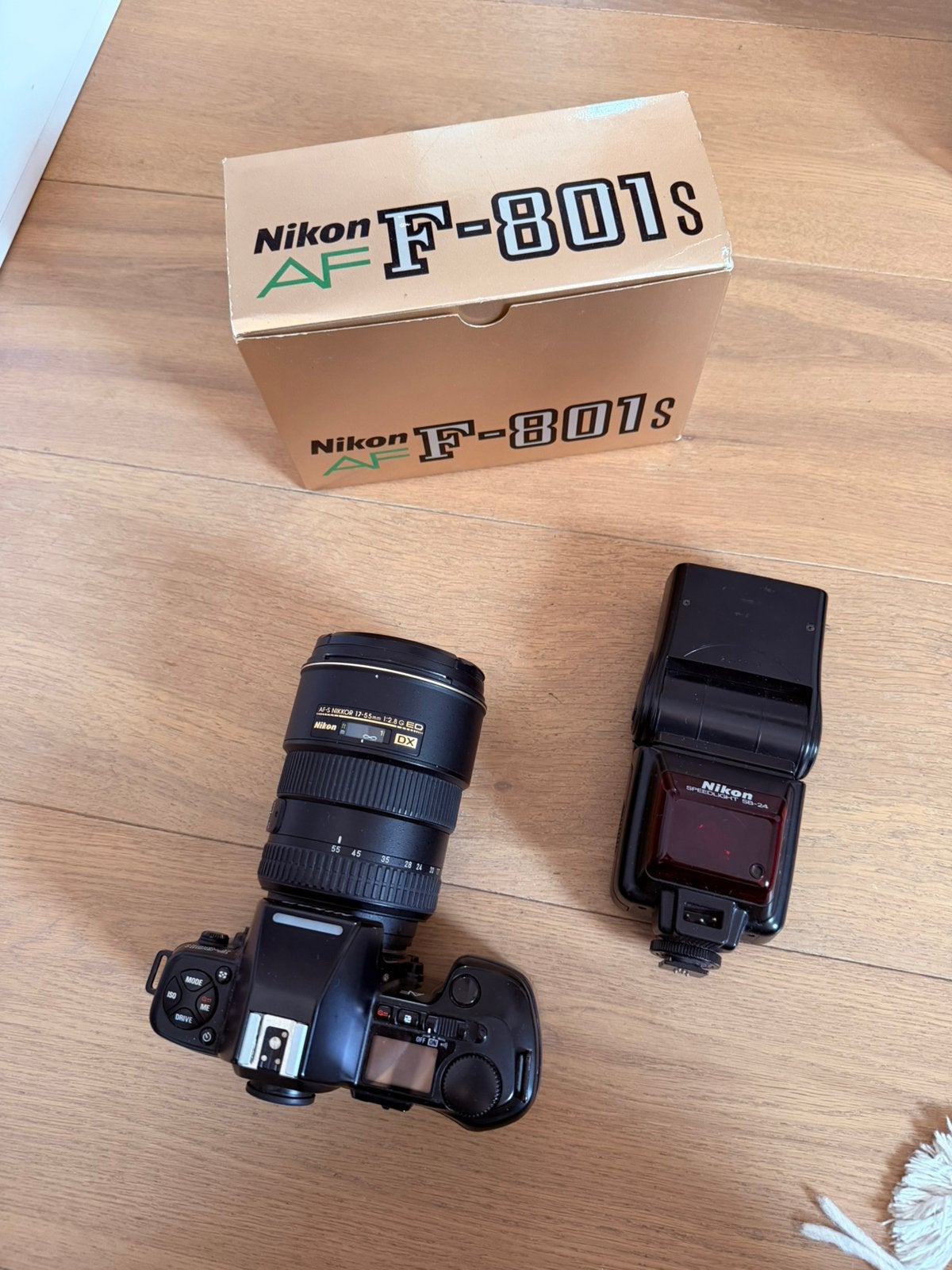 Nikon F-801s camera met AF Nikkor 17-55mm lens en flit, Audio, Tv en Foto, Gebruikt, Inclusief tas/hoes, Externe flitser, Ophalen of Verzenden