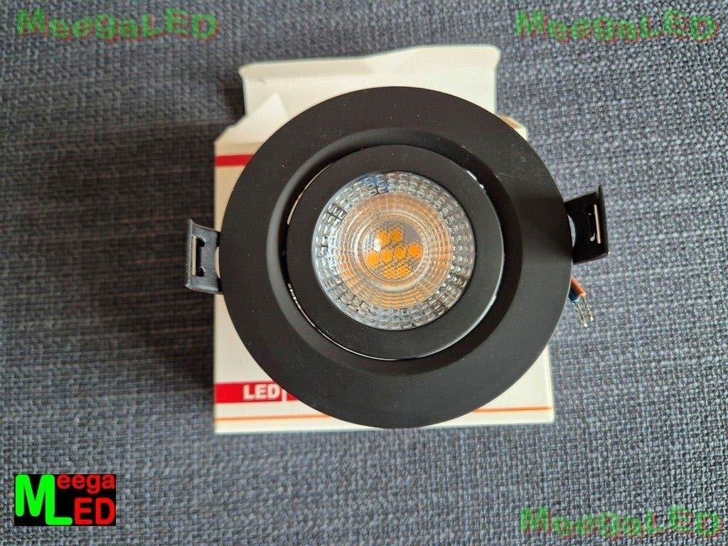 UITVERKOOP: LED inbouwspot zwart 5W WW - laatste exemplaar, Huis en Inrichting, Lampen | Spots, Nieuw, Inbouwspot, Kunststof, Geschikt voor plafondmontage