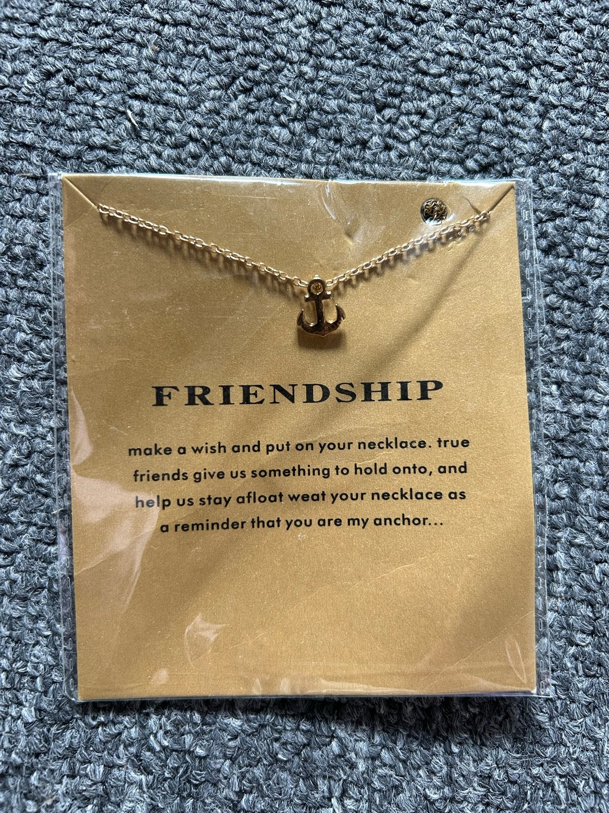 Gouden anker ketting - Vriendschapscadeau, Nieuw, Ophalen of Verzenden, Goud, Overige materialen
