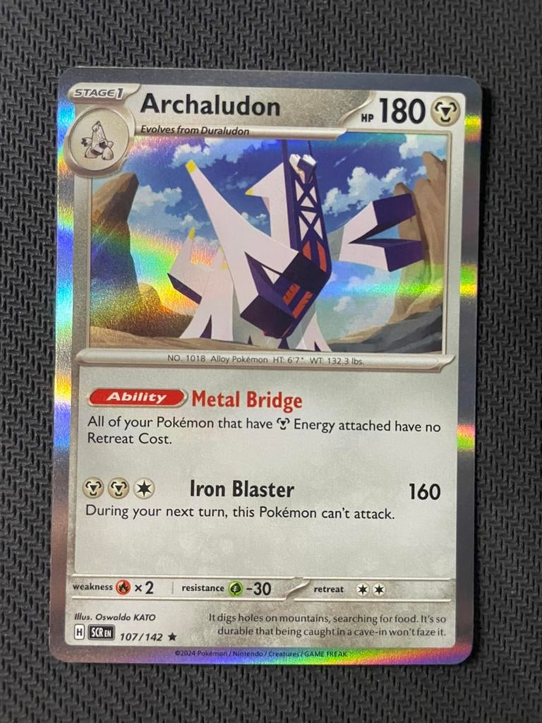 Archaludon 107/142 Rare Holo Stellar Crown Packfresh, Ophalen of Verzenden, Zo goed als nieuw